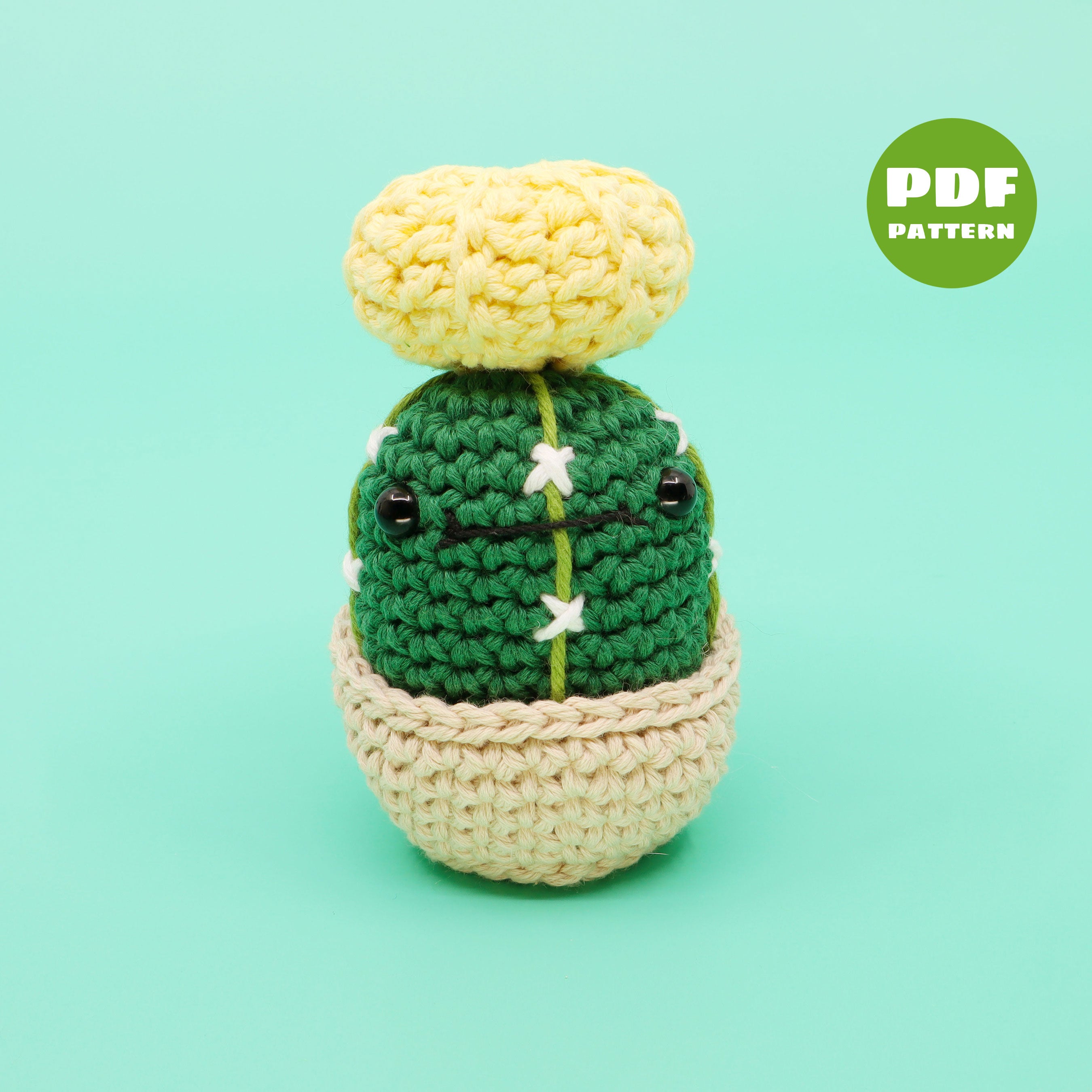 Hunky Cactus Planter Amigurumi Crochet Pattern - Interactive Pattern ...