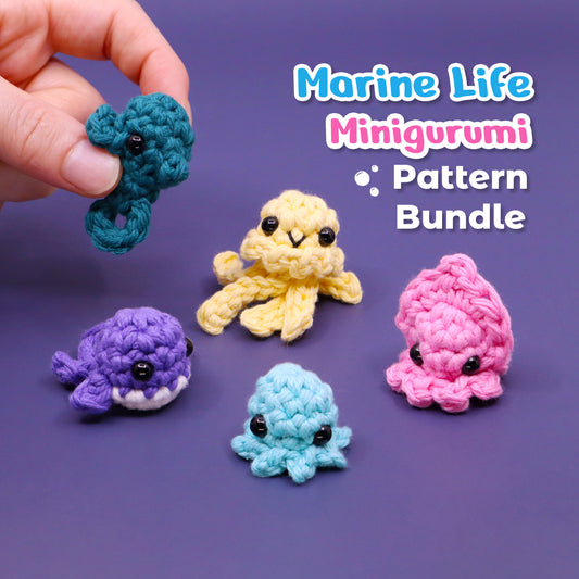 Marine Life Minigurumi Crochet Pattern Bundle