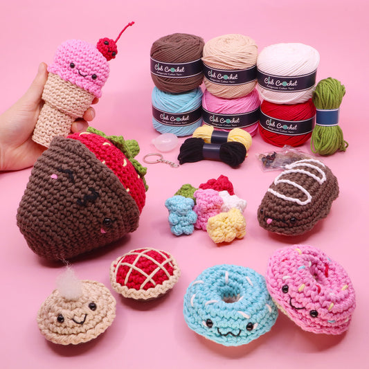 Seasonal Crochet Kit: Sweet Stitches - Candy Themed Learn to Crochet Kit