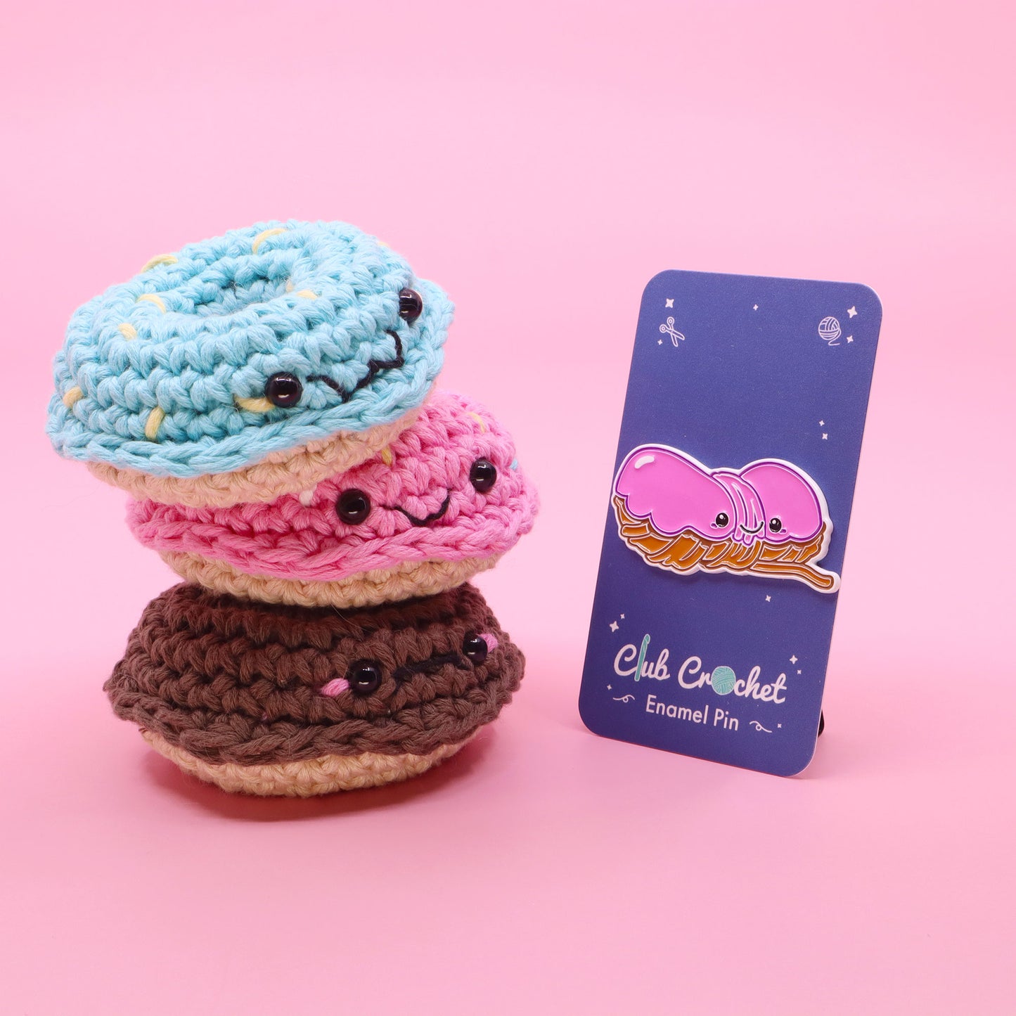 Yarn Donut Magnetic Pin - Sweet Stitches Enamel Pin