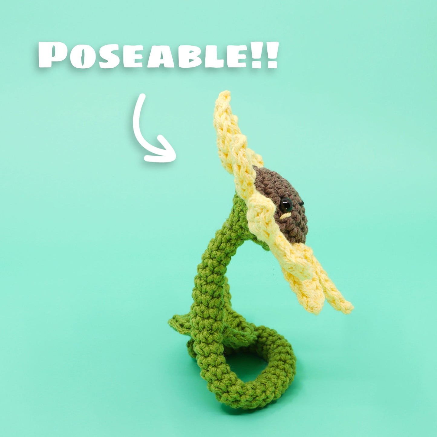 Sunflower Amigurumi Crochet Pattern - Interactive Digital Pattern, Video Tutorial, and PDF