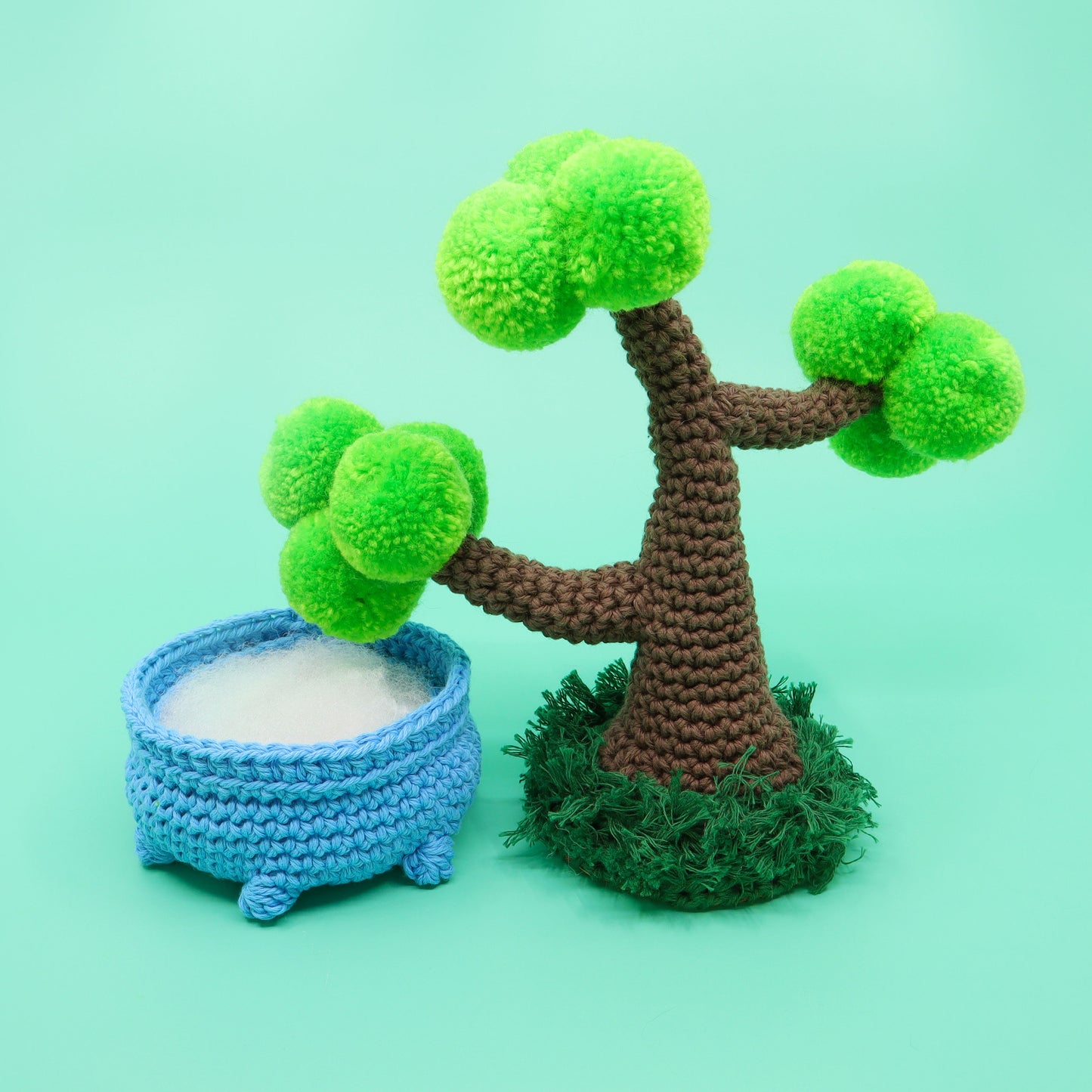 Bonsai Tree Planter Crochet Pattern - Tree and Pot PDF and Video Tutorial