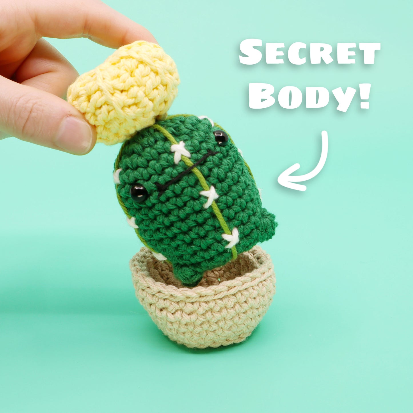 Hunky Cactus Planter Amigurumi Crochet Pattern - Interactive Pattern, Video Tutorial, and PDF