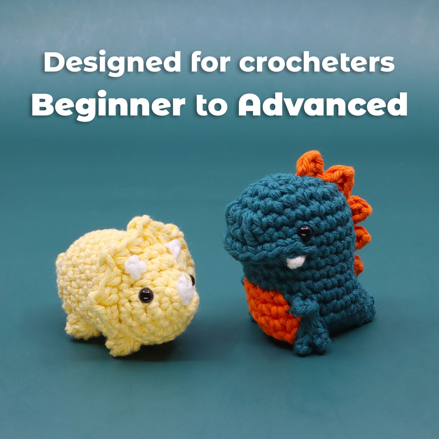 Seasonal Crochet Kit: Land Before Twine - Dinosaur and Volcano Learn to Crochet Kit