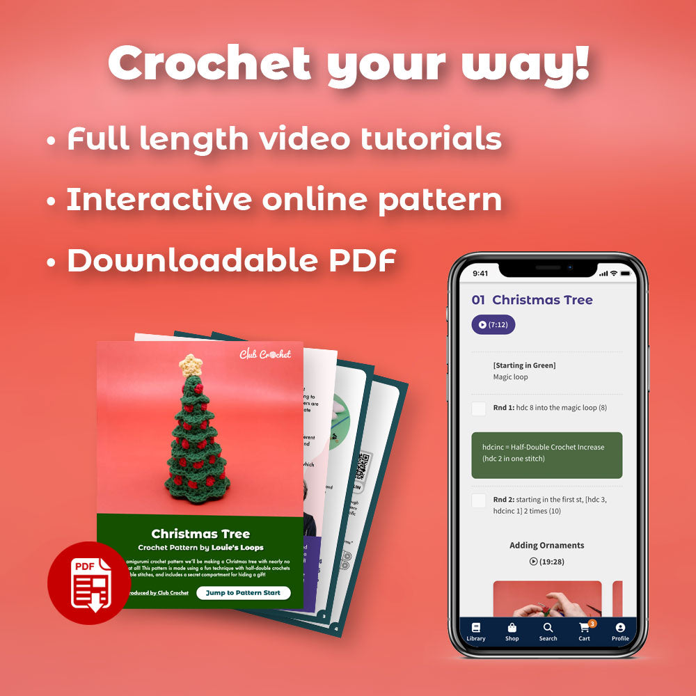 Secret Christmas Tree Crochet Pattern - Amigurumi PDF and Video Tutorial