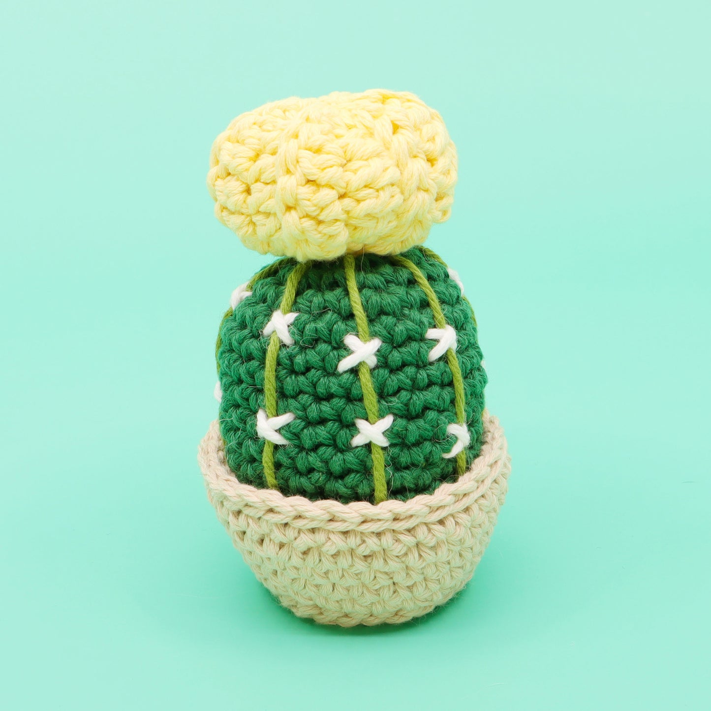 Hunky Cactus Planter Amigurumi Crochet Pattern - Interactive Pattern, Video Tutorial, and PDF