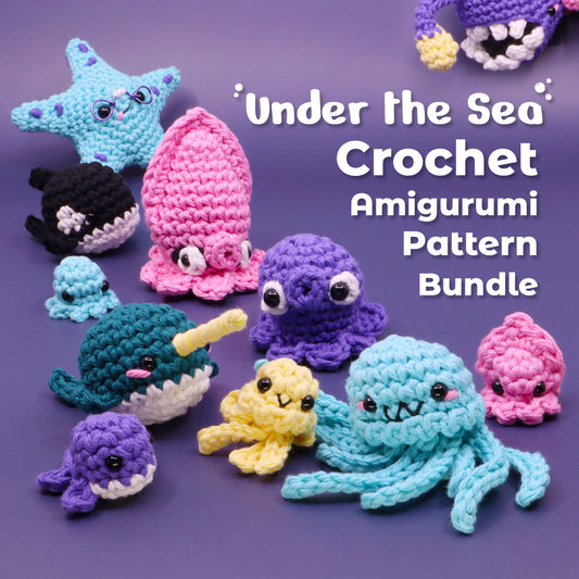 Under the Sea Crochet Pattern Bundle - 20 Beginner to Advanced Amigurumi Tutorials