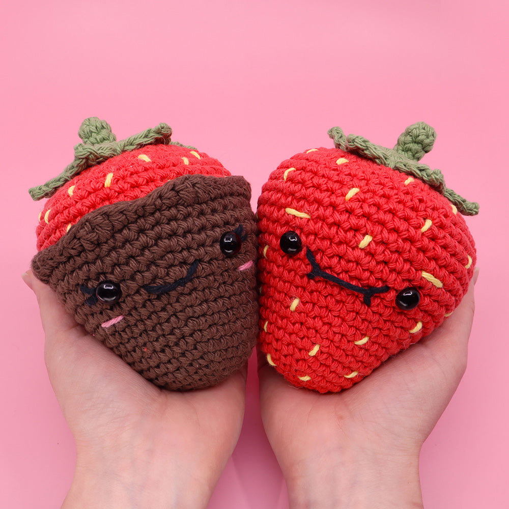 Giant Strawberry Beginner Amigurumi Crochet Kit