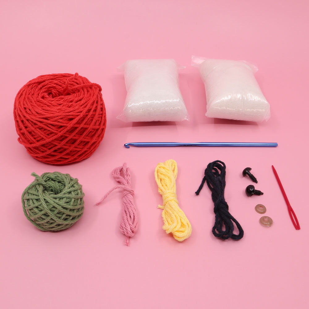 Giant Strawberry Beginner Amigurumi Crochet Kit