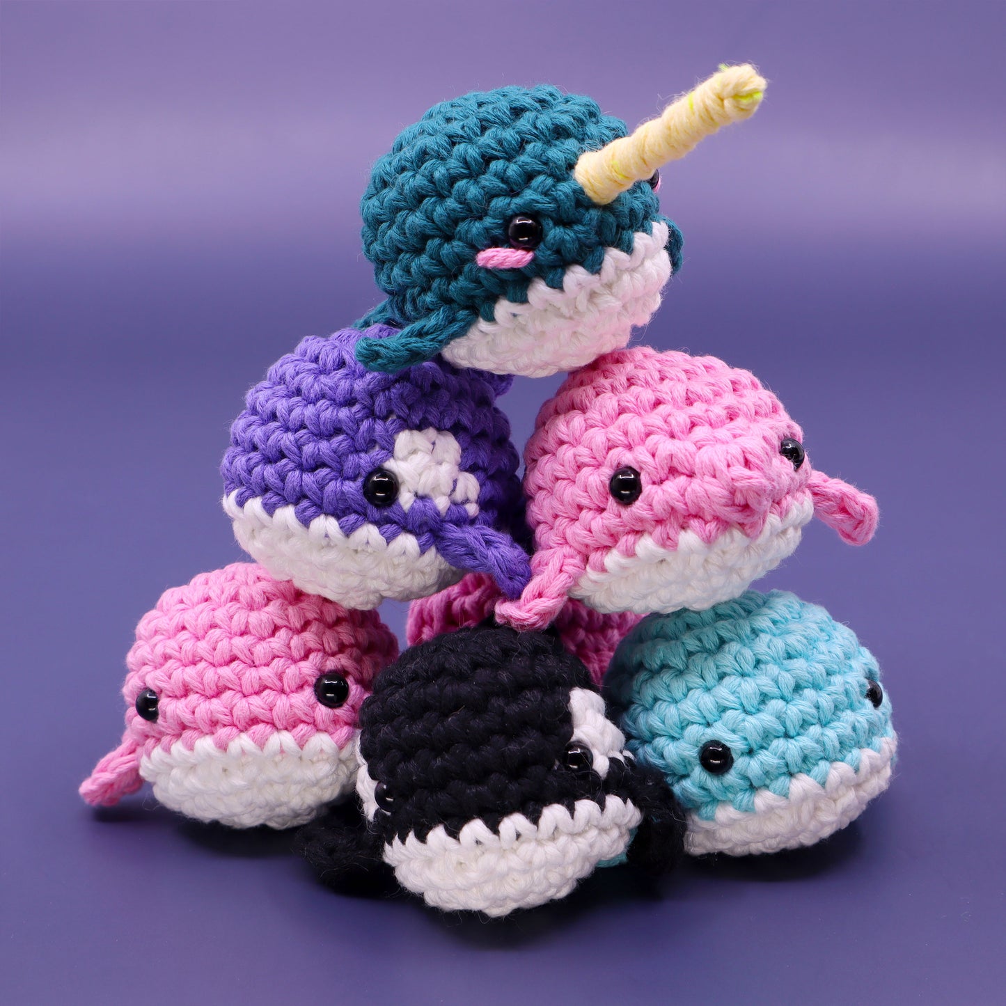 Mini Whale Crochet Pattern Bundle - 5+ Beginner to Advanced Amigurumi Whale Tutorials